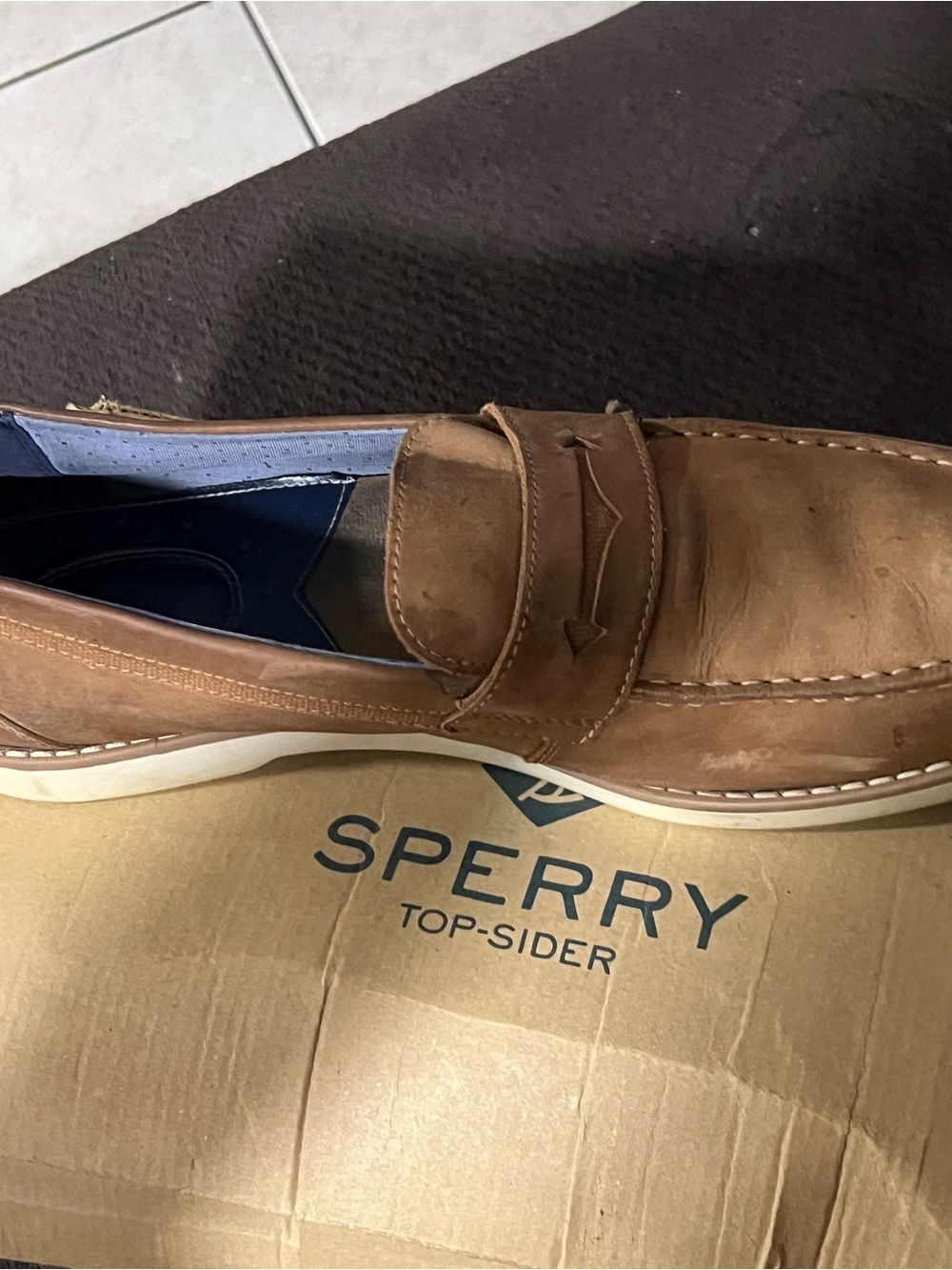 Sperry Men’s Tan Leather Penny Loafers